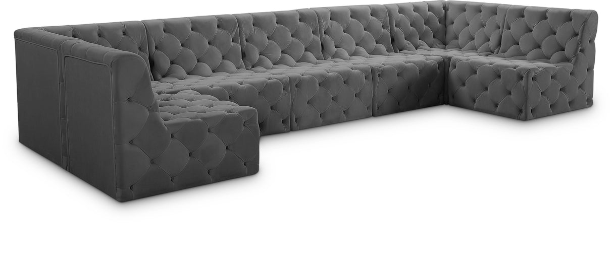 Tuft - Modular Sectional 7 Piece - Gray - Fabric - Home Elegance USA