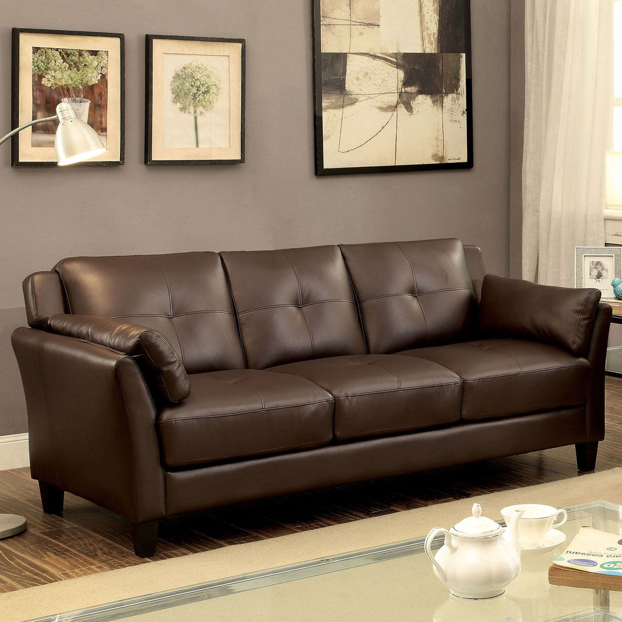 Ysabel - Sofa & Loveseat - Brown - Home Elegance USA