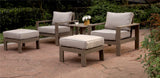 5 Piece Seating Group with Cushions, Wood Grained