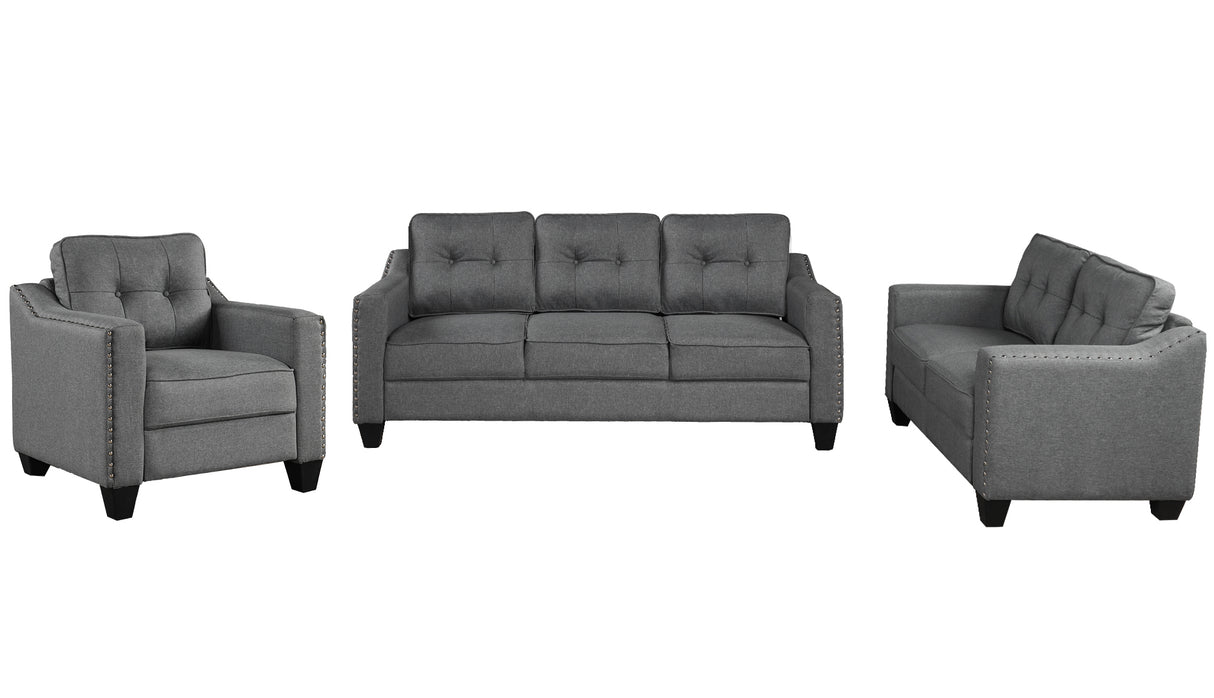 3 Piece Living Room Set with tufted cushions. | Home Elegance USA