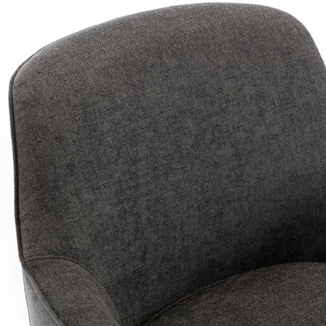 Richfield Charcoal Wood Base Swivel Chair - Home Elegance USA