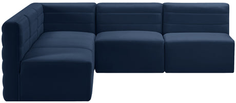 Quincy - Modular Sectional 5 Piece - Navy - Fabric - Modern & Contemporary - Home Elegance USA