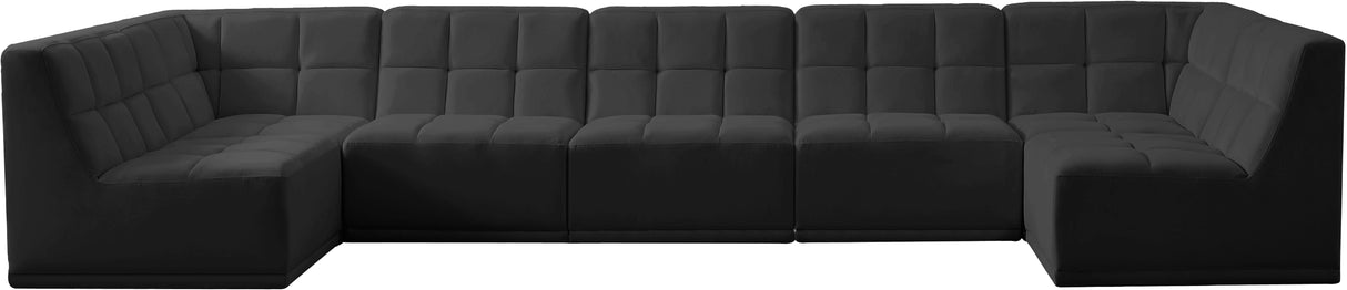 Relax - Modular Sectional 7 Piece - Black - Home Elegance USA