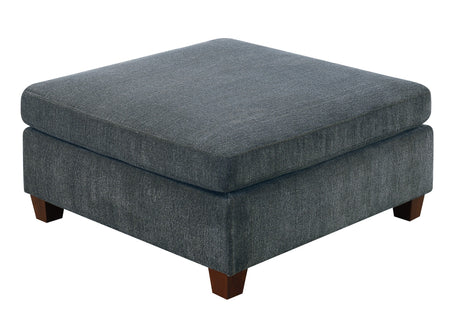 Grey Chenille Modular Sectional 6-Piece Set | Corner L-Sectional with 2 Corner Wedges, 2 Armless Chairs & 2 Ottomans – Modern Couch