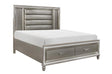 Tamsin Queen Platform Bed With Footboard Storage, Led Lighting 1616-1 | Homelegance