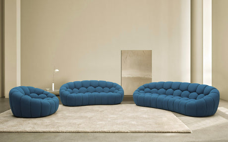 Vig Furniture Divani Casa Yolonda - Modern Curved Dark Teal Fabric Sofa Set
