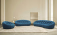 Divani Casa Yolonda - Modern Curved Dark Teal Fabric Sofa Set - sold by Home Elegance USA