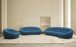 Divani Casa Yolonda - Modern Curved Dark Teal Fabric Sofa Set - sold by Home Elegance USA