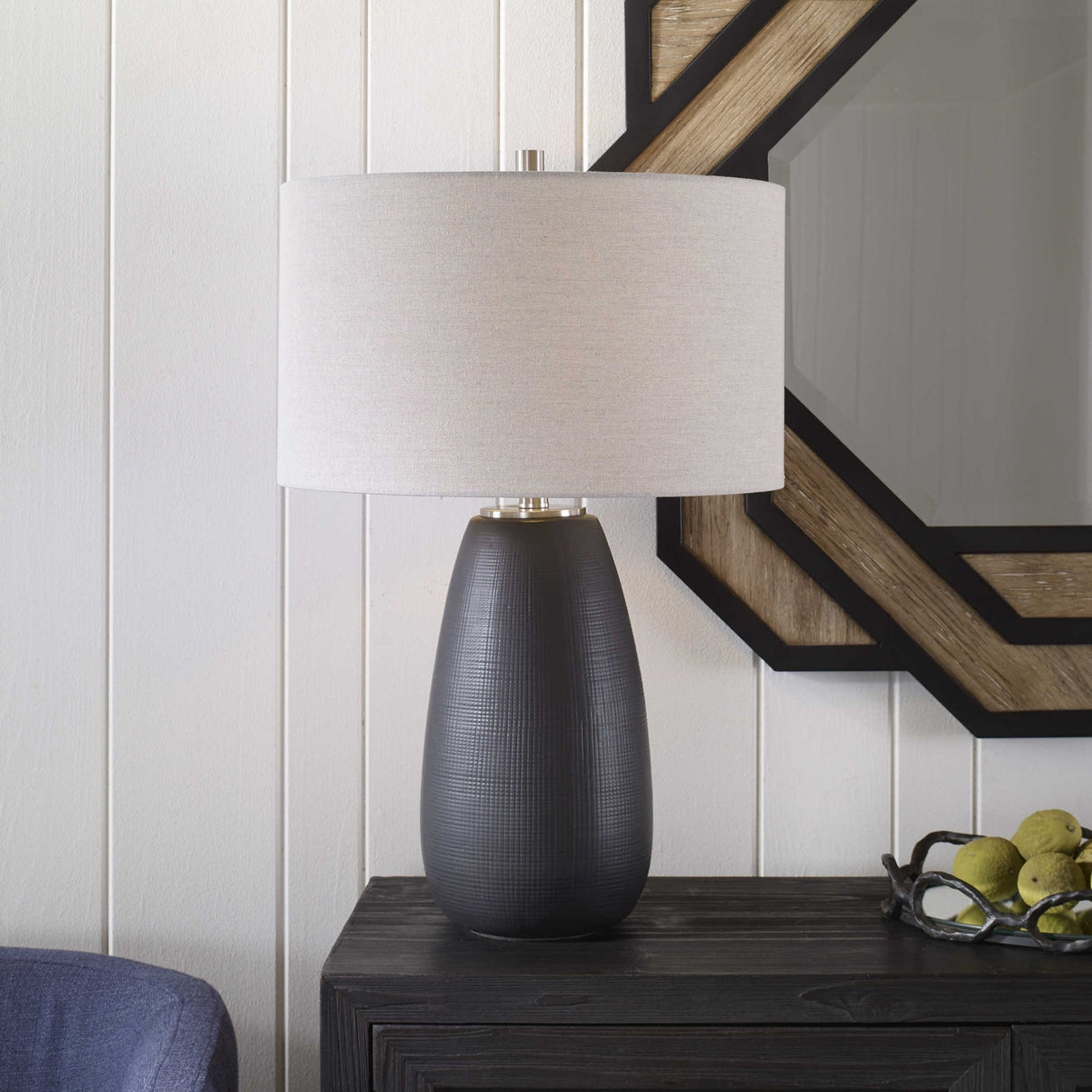 Uttermost Twilight Satin Black Table Lamp - Home Elegance USA