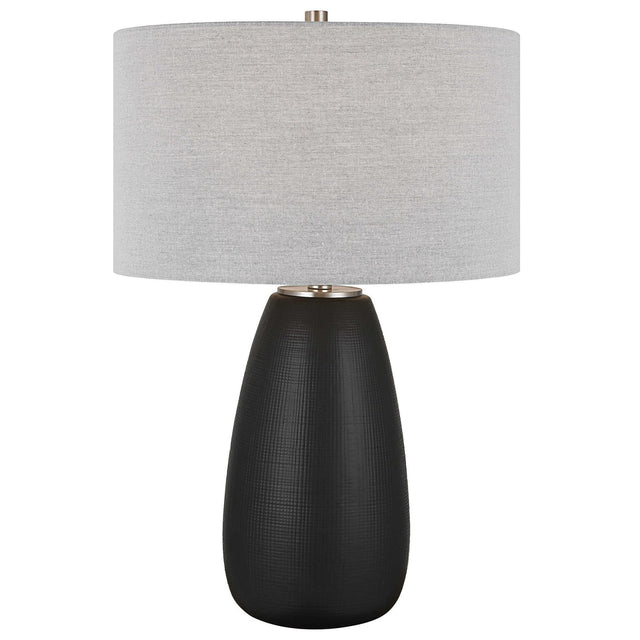 Uttermost Twilight Satin Black Table Lamp - Home Elegance USA