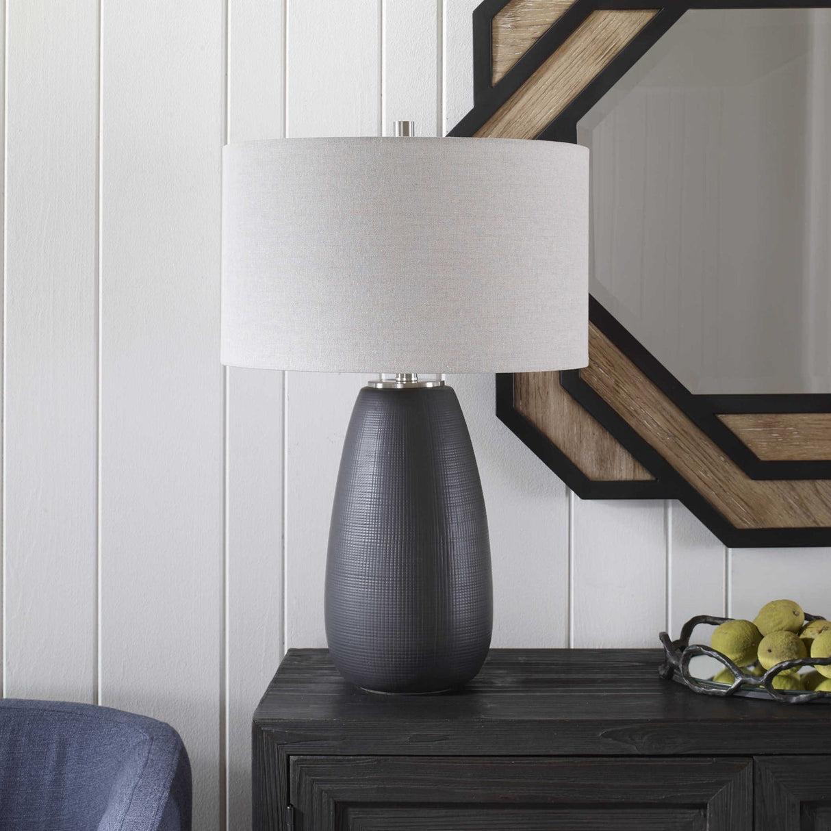 Uttermost Twilight Satin Black Table Lamp - Home Elegance USA