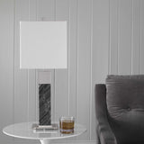 Uttermost Pilaster Black Marble Table Lamp - Home Elegance USA