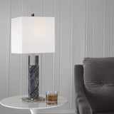 Uttermost Pilaster Black Marble Table Lamp - Home Elegance USA