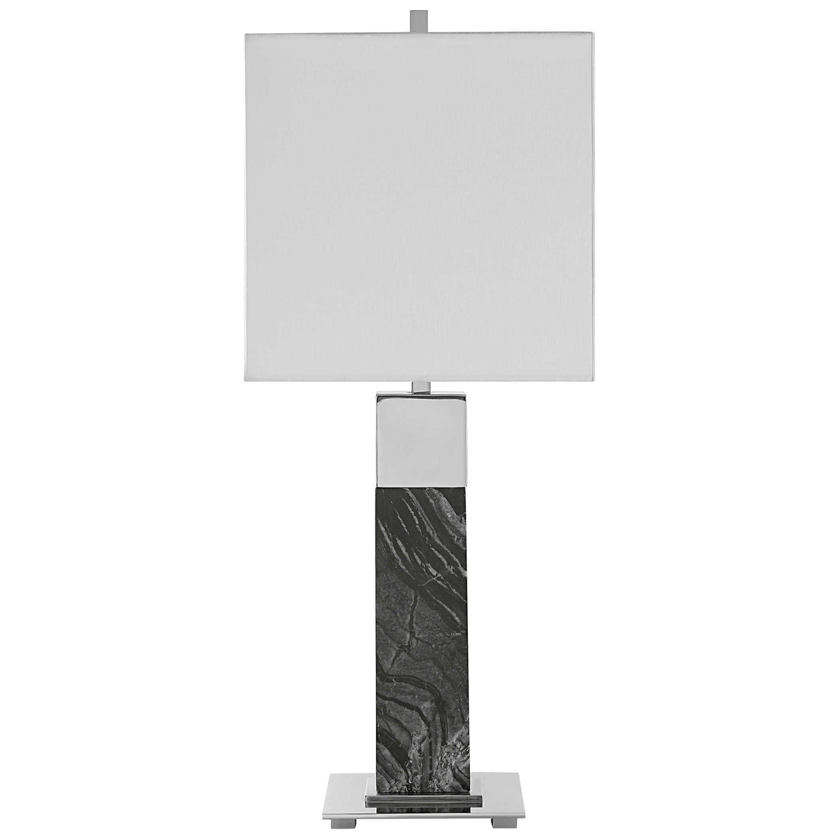 Uttermost Pilaster Black Marble Table Lamp - Home Elegance USA