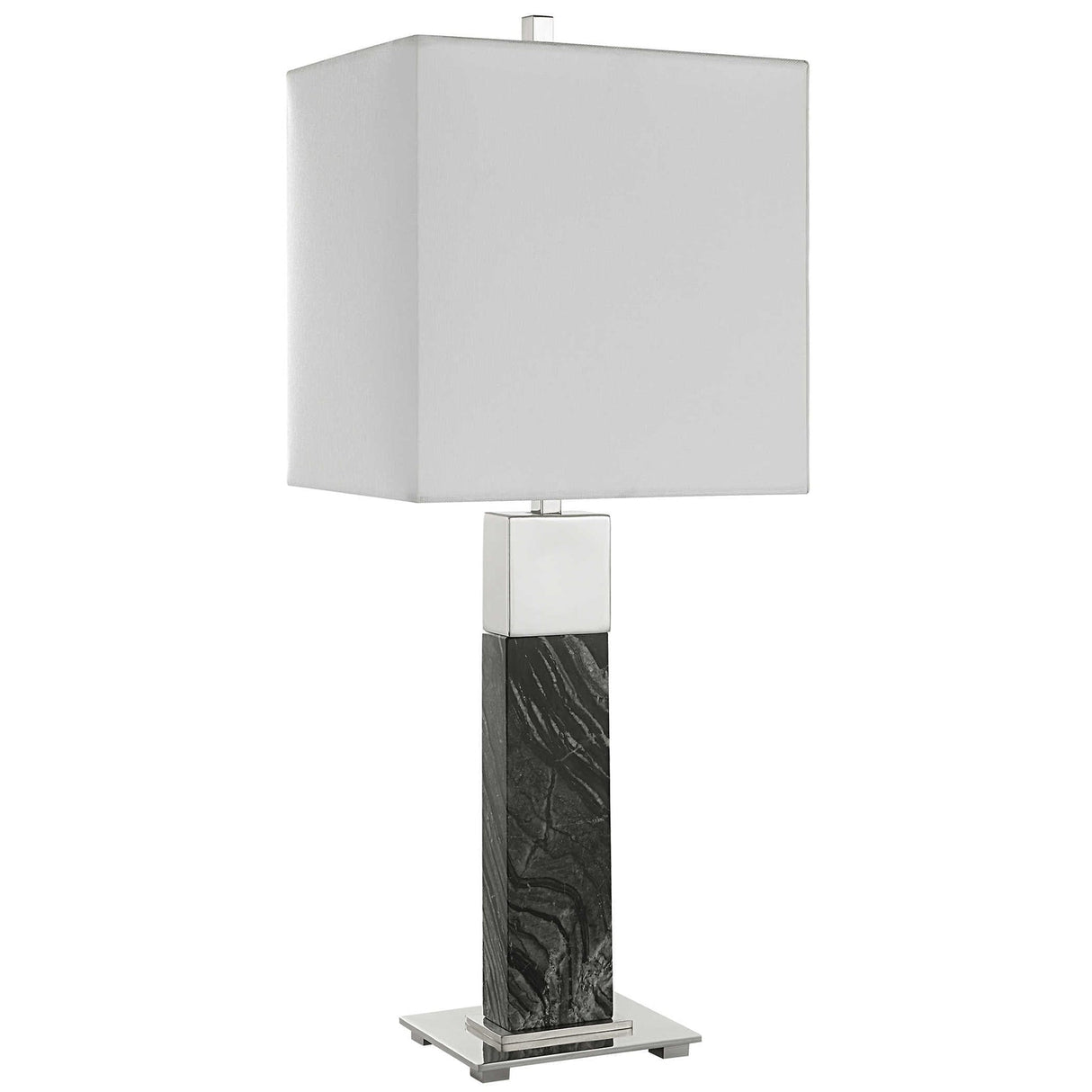 Uttermost Pilaster Black Marble Table Lamp - Home Elegance USA