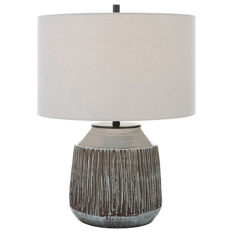 Uttermost Neolithic Blue-Gray Table Lamp - Home Elegance USA