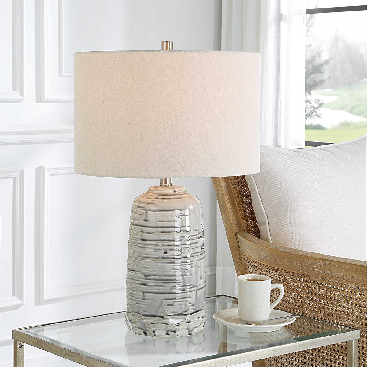 Cyclone Ivory Table Lamp | Uttermost | Home Elegance USA