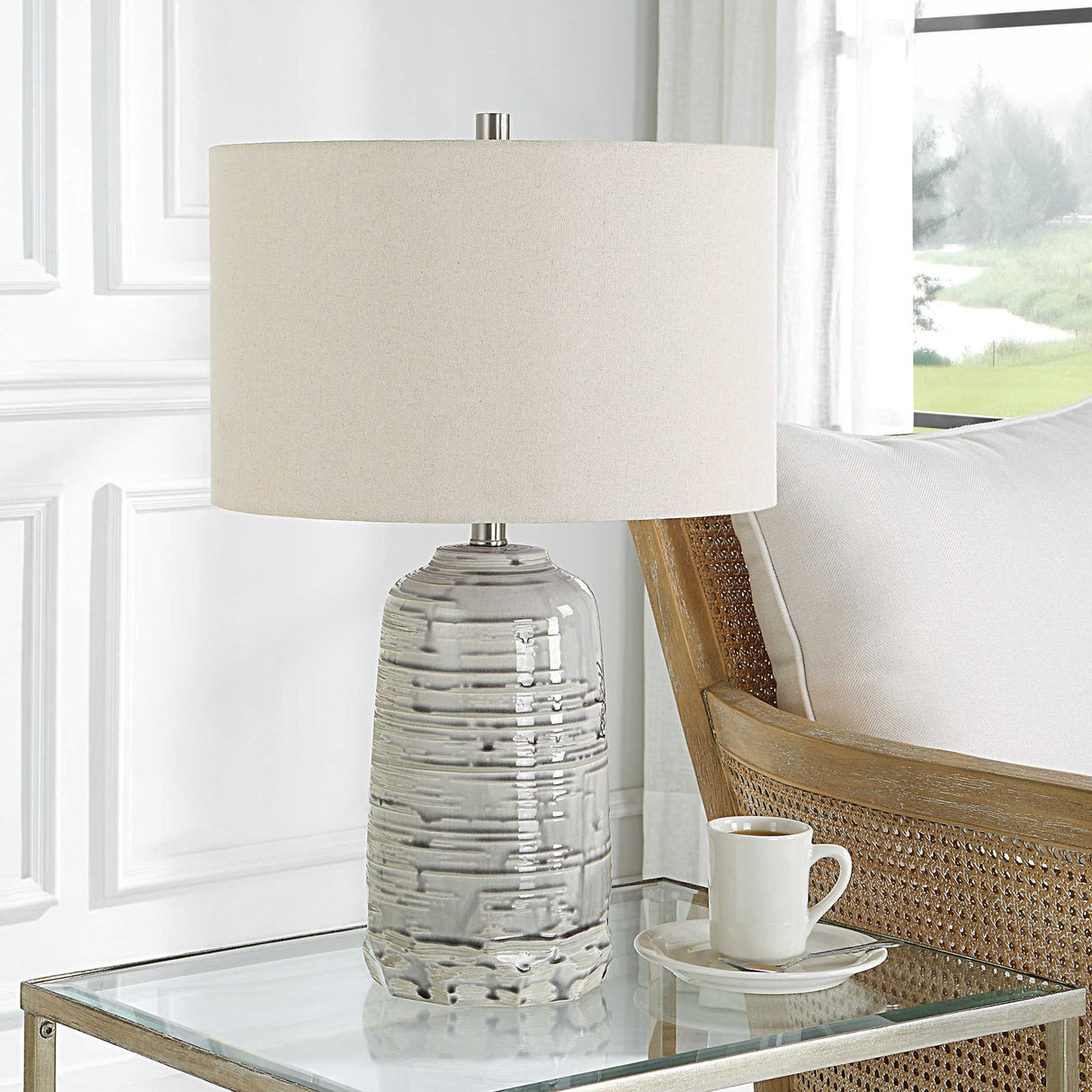 Cyclone Ivory Table Lamp | Uttermost | Home Elegance USA