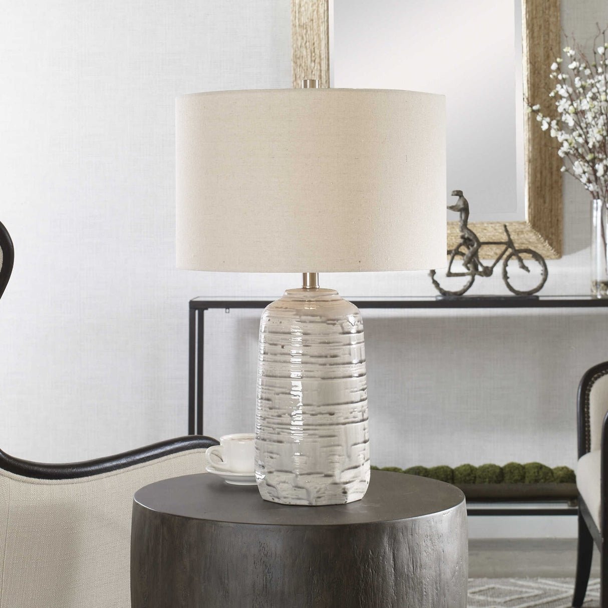 Cyclone Ivory Table Lamp | Uttermost | Home Elegance USA