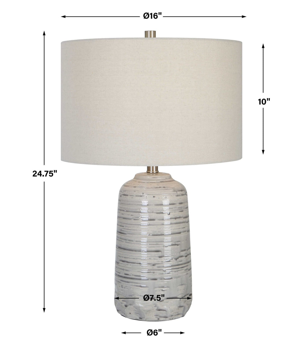 Cyclone Ivory Table Lamp | Uttermost | Home Elegance USA