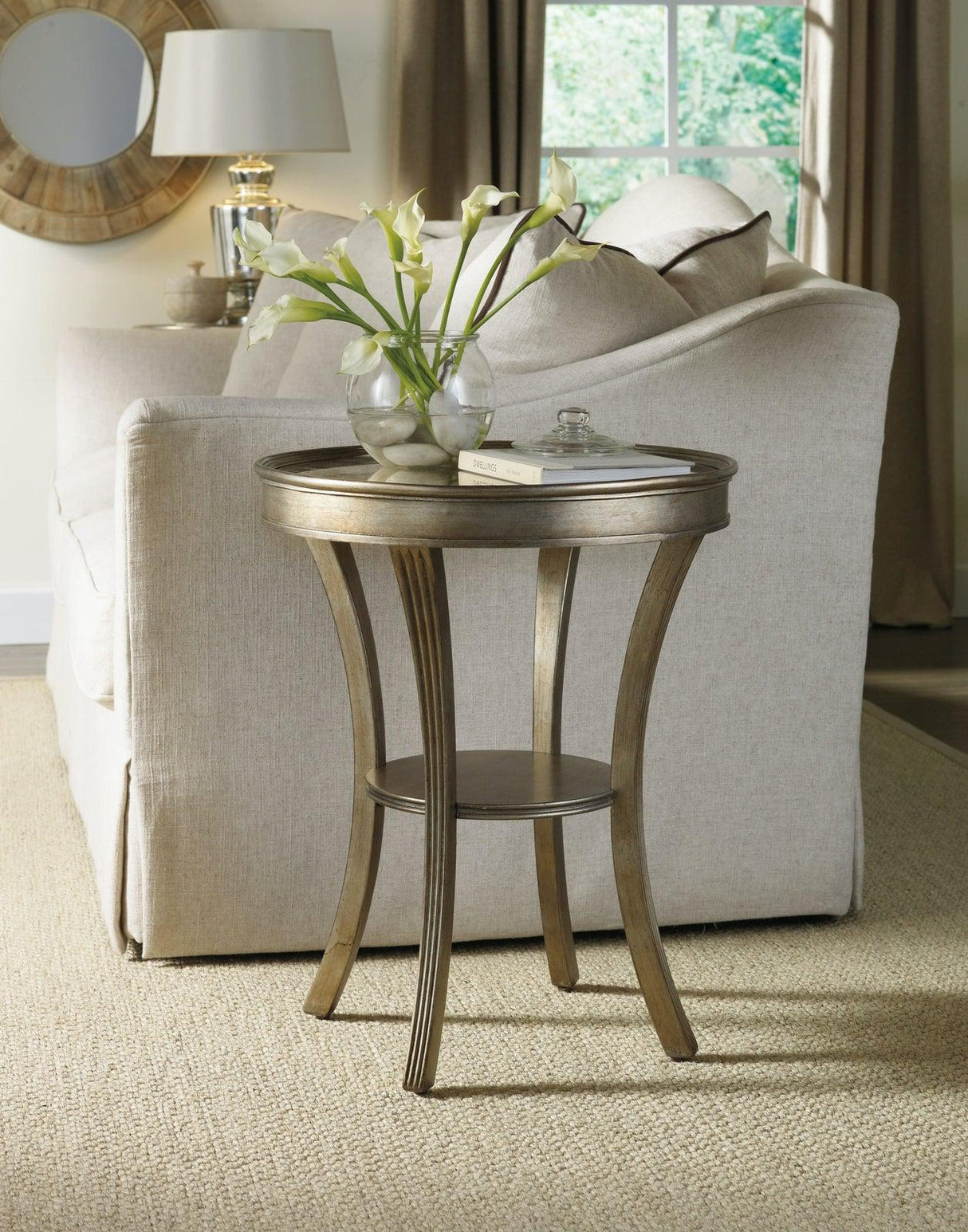 Hooker Furniture Sanctuary Round Mirrored Accent Table
