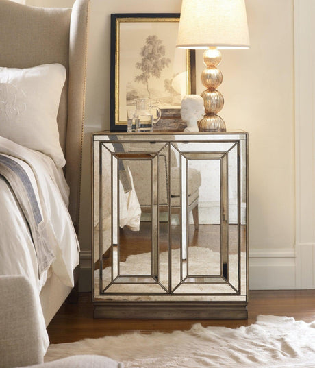 Hooker Furniture Sanctuary Two-Door Mirrored Nightstand