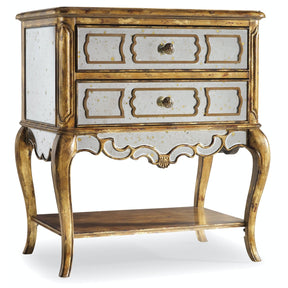 Sanctuary Mirrored Leg Nightstand Bling Bedroom Nightstand – Hooker Furniture