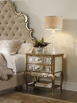 Hooker Furniture Sanctuary Mirrored Leg Nightstand