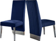 Porsha Velvet Dining Chair Set Of 2 In Navy - 756Navy-C | Meridian