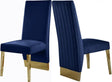 Porsha Velvet Dining Chair Set Of 2 In Navy - 755Navy-C | Meridian