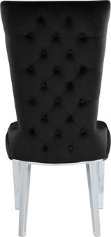 Meridian Furniture - Serafina Velet Dining Chair In Black (Set Of 2) - 729Black-C