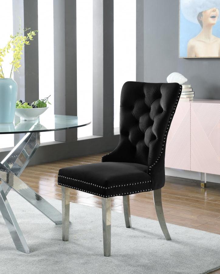 Carmen Dining Chair In Black (Set Of 2) - 743Black - C | Meridian | Home Elegance USA