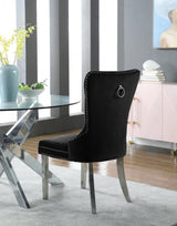 Carmen Dining Chair In Black (Set Of 2) - 743Black - C | Meridian | Home Elegance USA