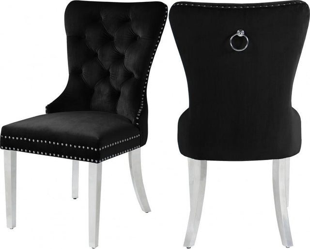 Carmen Dining Chair In Black (Set Of 2) - 743Black - C | Meridian | Home Elegance USA