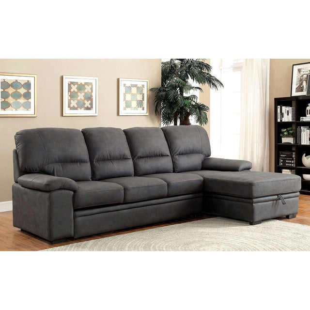 Alcester - Sectional w/ Sleeper - CM6908BK - SET - Home Elegance USA - 1