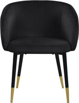 Meridian Furniture - Louise Velvet Dining Chair In Black (Set Of 2) - 733Black-C