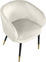 Meridian Furniture - Louise Velvet Dining Chair In Cream (Set Of 2) - 733Cream-C