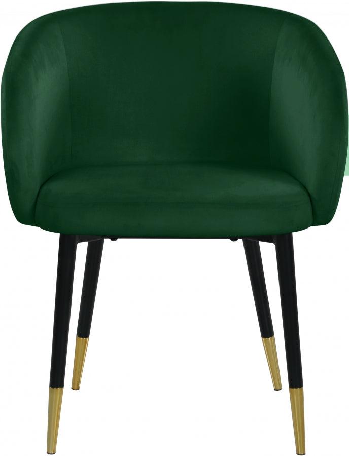 Meridian Furniture - Louise Velvet Dining Chair In Green (Set Of 2) - 733Green-C