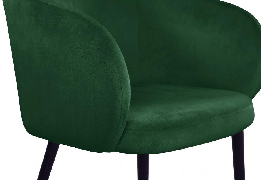 Meridian Furniture - Louise Velvet Dining Chair In Green (Set Of 2) - 733Green-C