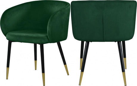 Meridian Furniture - Louise Velvet Dining Chair In Green (Set Of 2) - 733Green-C