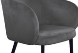 Meridian Furniture - Louise Velvet Dining Chair In Grey (Set Of 2) - 733Grey-C