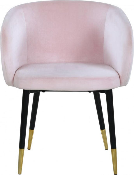 Meridian Furniture - Louise Velvet Dining Chair In Pink (Set Of 2) - 733Pink-C