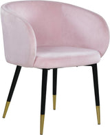 Meridian Furniture - Louise Velvet Dining Chair In Pink (Set Of 2) - 733Pink-C