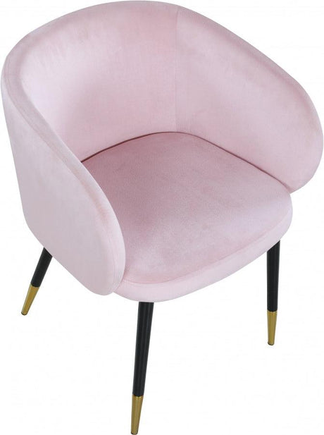 Meridian Furniture - Louise Velvet Dining Chair In Pink (Set Of 2) - 733Pink-C