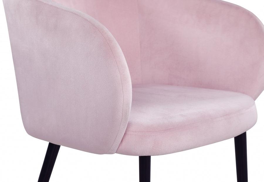 Meridian Furniture - Louise Velvet Dining Chair In Pink (Set Of 2) - 733Pink-C