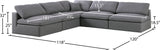 Serene - Cloud 5 Piece Modular Sectional - Grey - Home Elegance USA