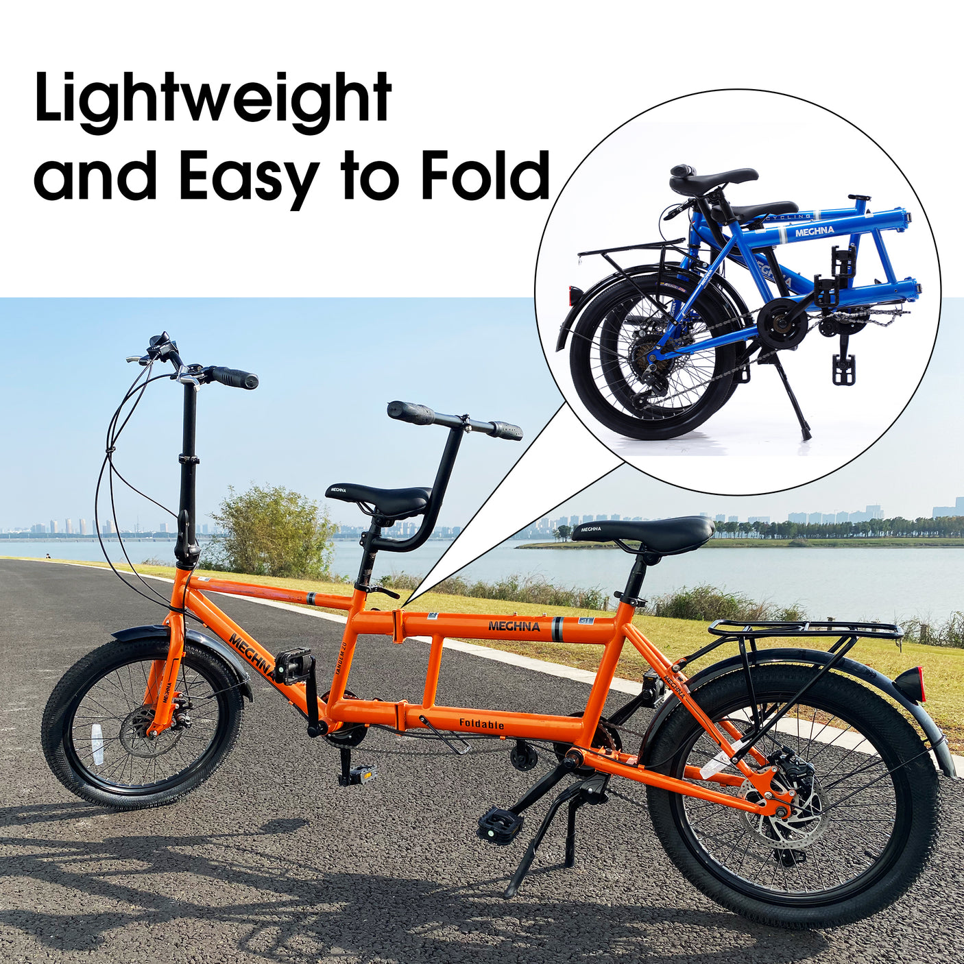 Tandem bike ,20inch wheels ,2-seater ,shimao 7speed ,foldable tandem adult beach cruiserAdults, Women, Men