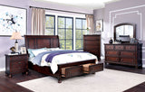 Wells - 5 Piece Queen Bedroom Set With Chest - Dark Cherry - Home Elegance USA