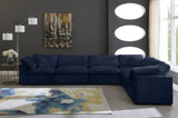 Cozy - Modular Sectional Cloud - Navy - Fabric - 634Navy - Sec6A - Home Elegance USA - 3