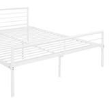 Twin Over Full Metal Bunk Bed with Desk, Ladder and Quality Slats for Bedroom, Metallic  White（OLD SKU :LP000092AAK） - Home Elegance USA